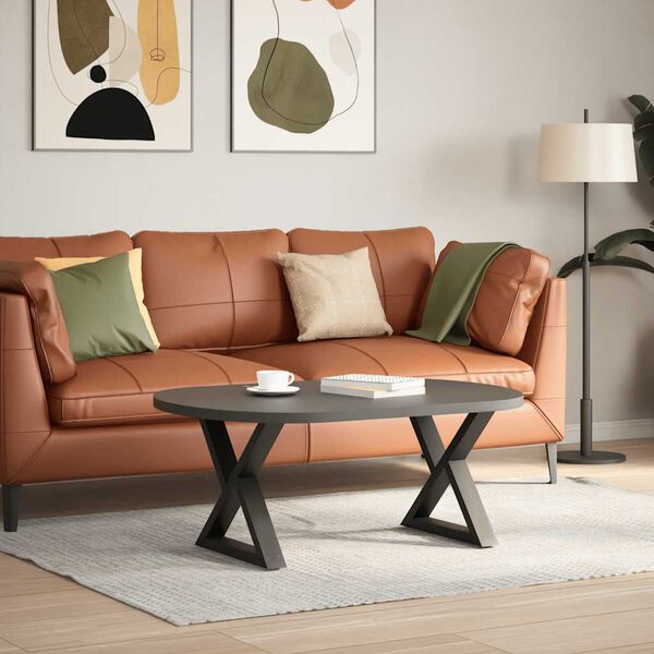 vidaXL Coffee Table Legs 2 pcs Anthracite 60x(42-43.3) cm Steel