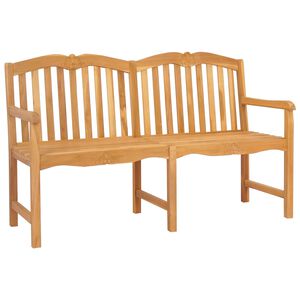 vidaXL Handcarved Rose Bench 150 x 60.5 x 95 cm Solid Teak Wood