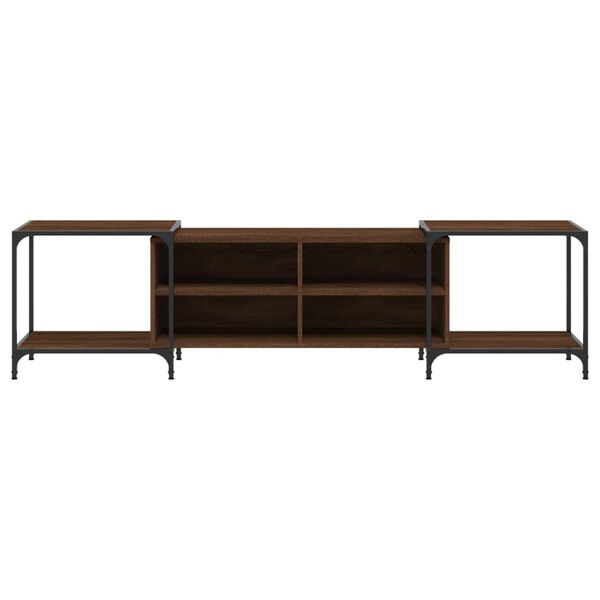vidaXL TV Cabinet Brown Oak 203x37x50 cm Engineered Wood