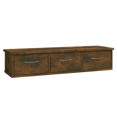 vidaXL Wall Cabinet Smoked Oak 88x26x18.5 cm Engineered Wood