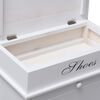 vidaXL Shoe Cabinet White 50x28x58 cm Paulownia Wood