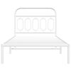 vidaXL Metal Bed Frame without Mattress with Headboard White 100x200cm
