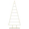 vidaXL Metal Christmas Tree with Stand Gold 150 cm Powder-coated steel