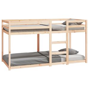 vidaXL Bunk Bed | Natural Pine | Solid Pine Wood | Standard Twin | Durable