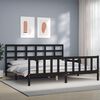 vidaXL Bed Frame without Mattress Black Solid Wood Pine