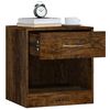 vidaXL Bedside Cabinets 2 pcs with Drawer Smoked Oak