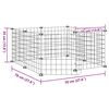 vidaXL 8-Panel Pet Cage with Door Black 35x35 cm Steel