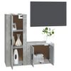 vidaXL 2 Piece TV Cabinet Set Concrete Grey Engineered Wood