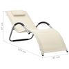 vidaXL Sun Loungers Textilene 2 pcs Cream and Grey