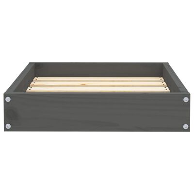 vidaXL Dog Bed Grey 51.5x44x9 cm Solid Wood Pine