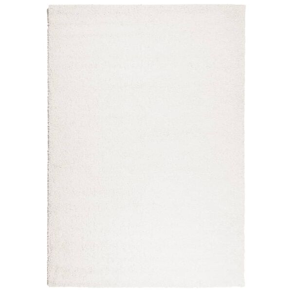 vidaXL Shaggy Rug PAMPLONA High Pile Modern Cream 140x200 cm