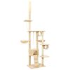 vidaXL Floor to Ceiling Cat Tree Beige 220-240 cm