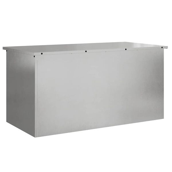 vidaXL Outdoor Storage Box Silver 100 x 50.5 x 50 cm Steel