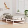vidaXL Bed Frame White 100 x 220 cm Solid Pine Wood