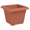 vidaXL Square Flower Pot 6 pcs Brick Red 20 x 20 x 16 cm Plastic