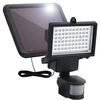 vidaXL Garden Solar Powered LED Spotlight with Sensor Black