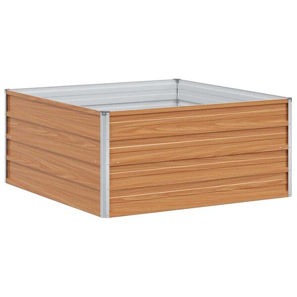 vidaXL Garden Raised Bed Light Brown 100 x 100 x 45 cm