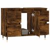 vidaXL Bathroom Cabinet Smoked Oak 80x33x60 cm Engineered Wood