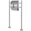 vidaXL Mailbox on Stand Stainless Steel