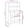 vidaXL Highboard Grey Sonoma 60x36x110 cm Engineered Wood