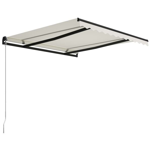 vidaXL Manual Retractable Awning 300x250 cm Cream
