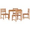 vidaXL 5 Piece Garden Dining Set Solid Wood Teak