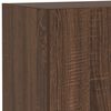 vidaXL TV Wall Cabinet with LED Lights Brown Oak 40.5x35x80 cm