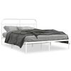 vidaXL Metal Bed Frame without Mattress with Headboard White 150x200cm