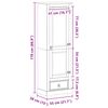 vidaXL Wardrobes with Drawer White 55 x 38 x 170 cm Solid Pine Wood