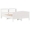 vidaXL Bed Frame without Mattress White 120x190 cm Small Double Solid Wood Pine
