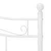 vidaXL Bed Frame without Mattress White Metal 160x200 cm