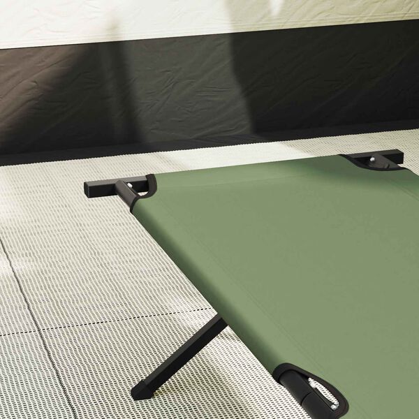 vidaXL Folding Camping Bed Manual Green 193 x 69 x 45 cm Oxford fabric