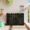 vidaXL Garden Raised Bed with Fence Design Black 100x50x70 cm Solid Wood Pine