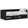 vidaXL Daybed with Drawer Black Oak 90 x 200 cm Engineered Wood