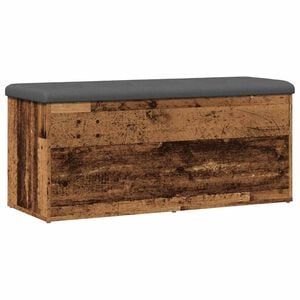 vidaXL Storage Bench Old Wood 102x42x45 cm Engineered Wood