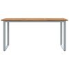 vidaXL Garden Dining Table Grey 160 x 80 x 75 cm