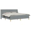 vidaXL Bed Frame with Mattress Light Grey 180 x 200 cm Fabric