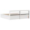 vidaXL Bed Frame with Headboard White 200x200 cm Solid Wood Pine