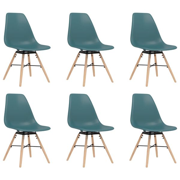vidaXL Dining Chairs 6 pcs Turquoise PP