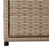 vidaXL Garden Storage Cabinet Beige 55x59x69 cm Poly Rattan