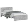 vidaXL Bed Frame without Mattress with LED Lights Concrete Grey 100x200 cm