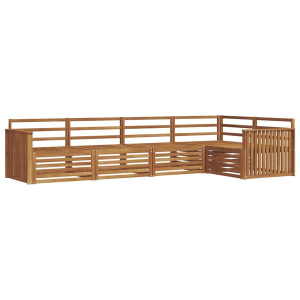 vidaXL Outdoor Sofa Set 5 pcs Natural Solid Acacia Wood