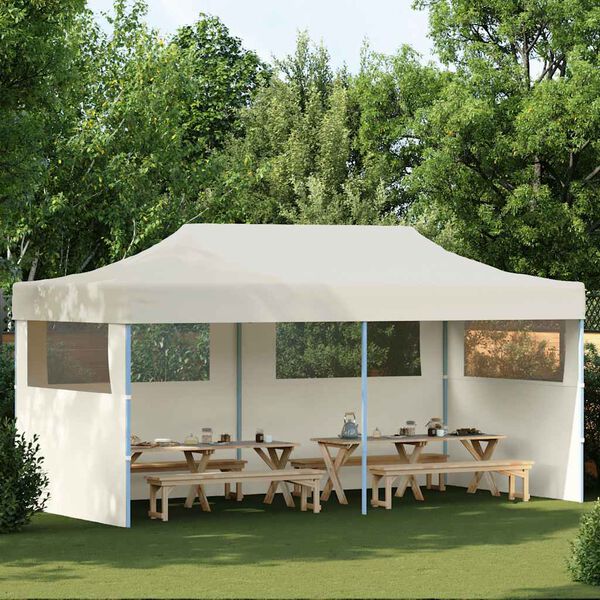 vidaXL Cream Foldable Pop-up Party Tent 3 x 6 m