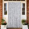 vidaXL Insect Curtain White and Grey 90x200 cm Chenille