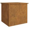vidaXL Outdoor Storage Box Rusty 55 x 50.5 x 50 cm Steel