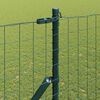 vidaXL Fence with Post Green 1.5 x 10 m Steel