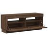 vidaXL TV Cabinet with LED Lights Brown Oak 100x35x40 cm