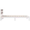 vidaXL Bed Frame with Headboard White 90 x 200 cm Solid Pine wood
