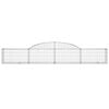 vidaXL Arched Gabion Baskets 12 pcs 300x30x40/60 cm Galvanised Iron