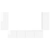 vidaXL TV Wall Cabinet Set 4 pcs High Gloss White Engineered Wood